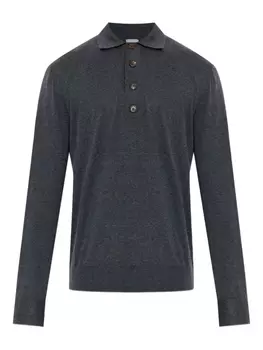 Рубашка поло с длинным рукавом Eleventy, серый