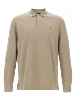 Рубашка поло с длинным рукавом Polo Ralph Lauren, нейтральный