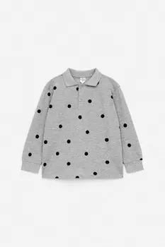 Рубашка поло с длинными рукавами Arket, серый