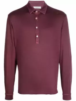 Рубашка поло с длинными рукавами Boglioli, фиолетовый