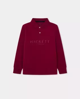 Рубашка-поло с длинными рукавами для мальчика Hackett, красный