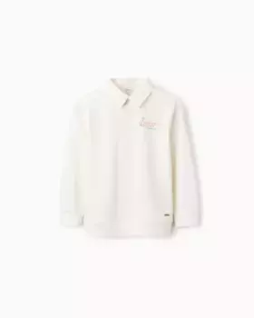 Рубашка-поло с длинными рукавами для мальчика Zippy, бежевый