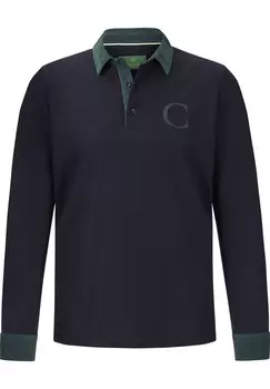Рубашка-поло с длинными рукавами DUKE BLAKE Charles Colby, темно-синий