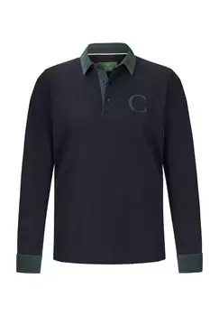 Рубашка-поло с длинными рукавами DUKE BLAKE Charles Colby, темно-синий