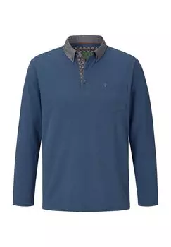 Рубашка-поло с длинными рукавами DUKE BRENNAN Charles Colby, синий