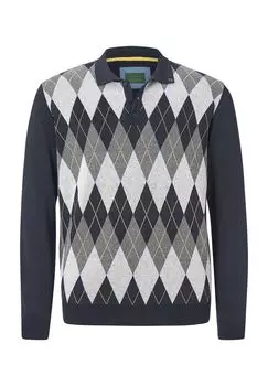 Рубашка-поло с длинными рукавами EARL JERRY Charles Colby, серый