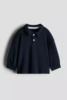 Рубашка поло с длинными рукавами H&M, синий