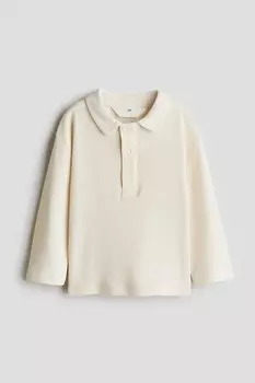 Рубашка поло с длинными рукавами H&M, бежевый