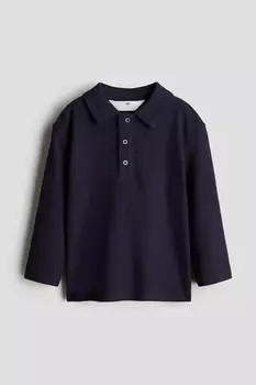 Рубашка поло с длинными рукавами H&M, синий