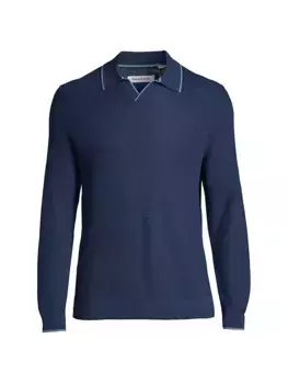 Рубашка-поло с длинными рукавами и длинными рукавами Tommy Bahama, цвет dress blue