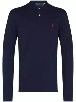 Рубашка поло с длинными рукавами и логотипом Polo Pony POLO RALPH LAUREN, синий
