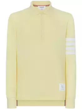 Рубашка поло с длинными рукавами и полосками 4-Bar THOM BROWNE, желтый