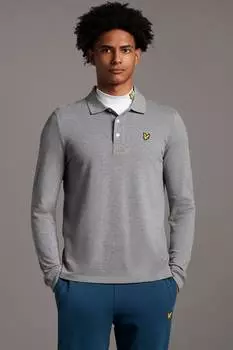 Рубашка-поло с длинными рукавами Lyle & Scott, серый