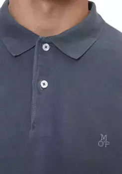 Рубашка-поло с длинными рукавами Marc O'Polo стираного вида, синий