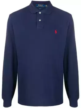 Рубашка поло с длинными рукавами POLO RALPH LAUREN, синий