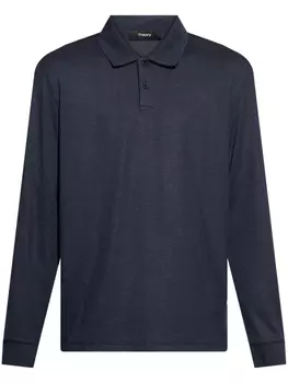 Рубашка поло с длинными рукавами Theory, синий