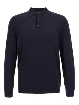Рубашка поло с длинными рукавами Zanone, синий