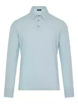 Рубашка поло с длинными рукавами Zanone, синий