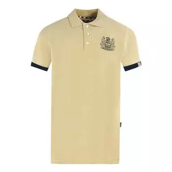 Рубашка-Поло с фирменным воротником Aquascutum, бежевый