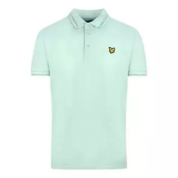 Рубашка-Поло с фирменным воротником кислотно-синего цвета Lyle & Scott, синий