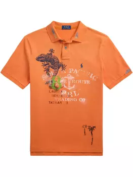 Рубашка поло с графическим принтом Polo Ralph Lauren, оранжевый