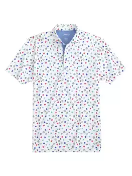 Рубашка-поло с графическим рисунком High Roller Johnnie O, белый