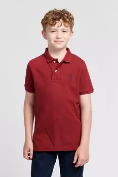 Рубашка поло с изображением двух всадников для мальчиков U.S. Polo Assn, красный