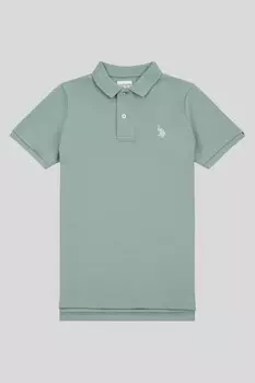 Рубашка поло с изображением двух всадников для мальчиков U.S. Polo Assn, зеленый