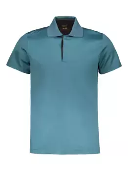 Рубашка-поло с классическим воротником Moorer, синий