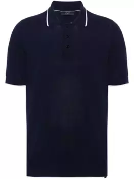 Рубашка поло с контрастной отделкой Fay, синий