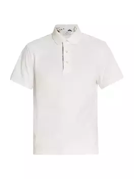 Рубашка поло с контрастной планкой Etro, белый