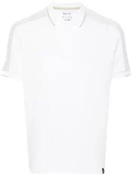 Рубашка поло с контрастной вставкой Boggi Milano, белый