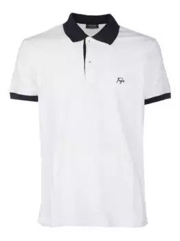 Рубашка-поло с контрастным воротником FeF, белый