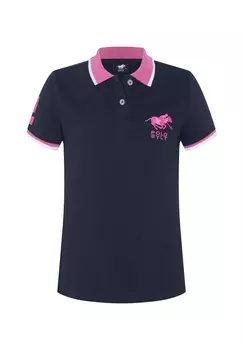 Рубашка-поло с контрастным воротником POLO SYLT, цвет 19-4010 Total Eclipse