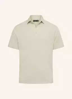 Рубашка-поло с коротким рукавом без воротника Van Laack, бежевый