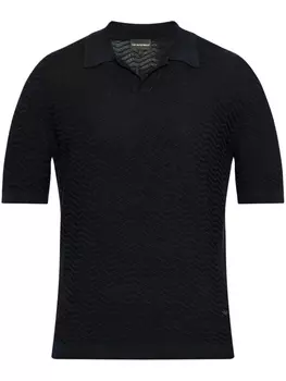 Рубашка поло с коротким рукавом Emporio Armani, синий