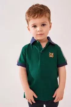 Рубашка поло с коротким рукавом из 100% хлопка (3 мес 7 лет) Next, зеленый