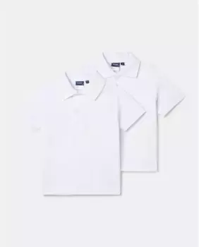 Рубашка поло с коротким рукавом комплект 2 формы Kids El Corte Ingls, белый