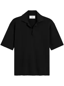 Рубашка поло с короткими рукавами AMI Paris, черный