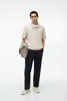 Рубашка поло с короткими рукавами Arket, коричневый