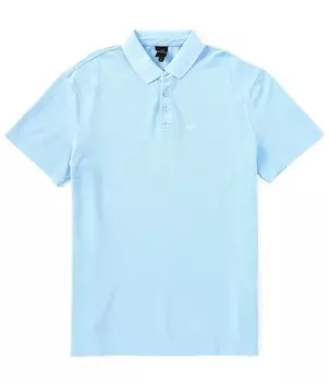 Рубашка-поло с короткими рукавами Armani Exchange Faded Loqo Pique, синий