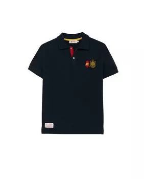 Рубашка-поло с короткими рукавами для мальчиков El Pulpo x RFEF Elpulpo, темно-синий