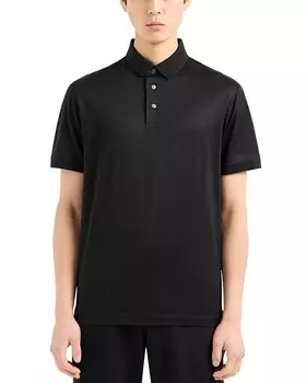 Рубашка-поло с короткими рукавами Emporio Armani, черный