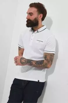 Рубашка поло с короткими рукавами и элегантной цветочной отделкой Joe Browns, белый