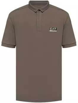 Рубашка поло с короткими рукавами и нашивкой-логотипом Ea7 Emporio Armani, коричневый