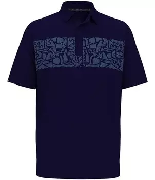 Рубашка-поло с короткими рукавами и полоской на груди Callaway Big & Tall, синий