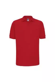 Рубашка поло с короткими рукавами и рифленым воротником и манжетами Russell, красный