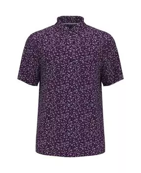 Рубашка поло с короткими рукавами и текстурным принтом для мальчиков Big Boys PGA TOUR, фиолетовый