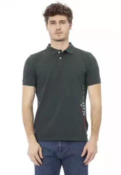 Рубашка поло с короткими рукавами и вышивкой Baldinini Trend, зеленый
