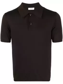 Рубашка поло с короткими рукавами и заостренным воротником SANDRO, черный